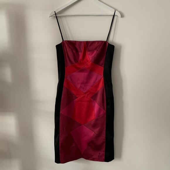 Cache Y2K Bandage Dress Black and Pink Size 8 NWT - Picture 1 of 5